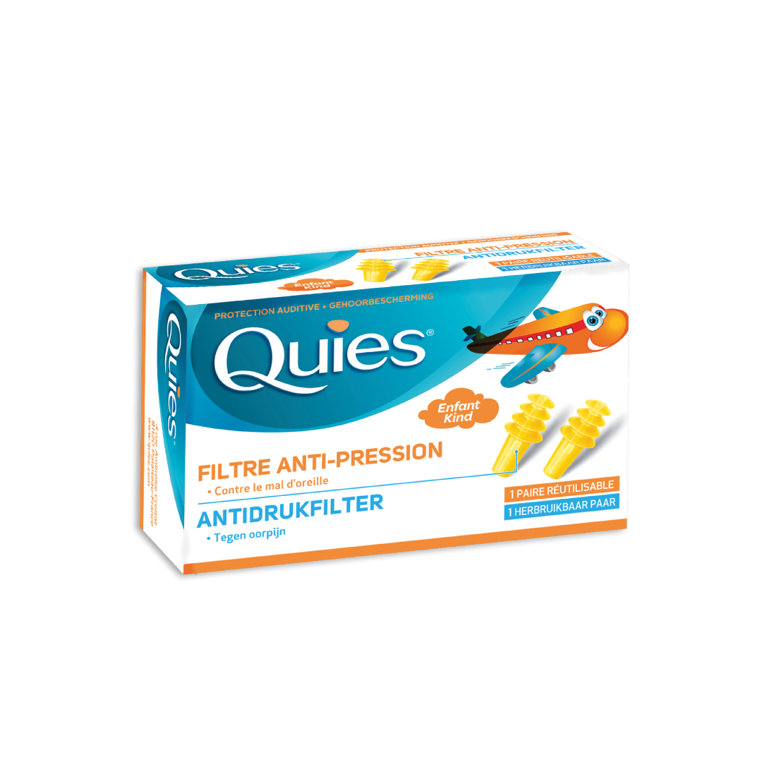 Quies - Protection auditive filtre anti-pression ENFANTS ET ADULTES