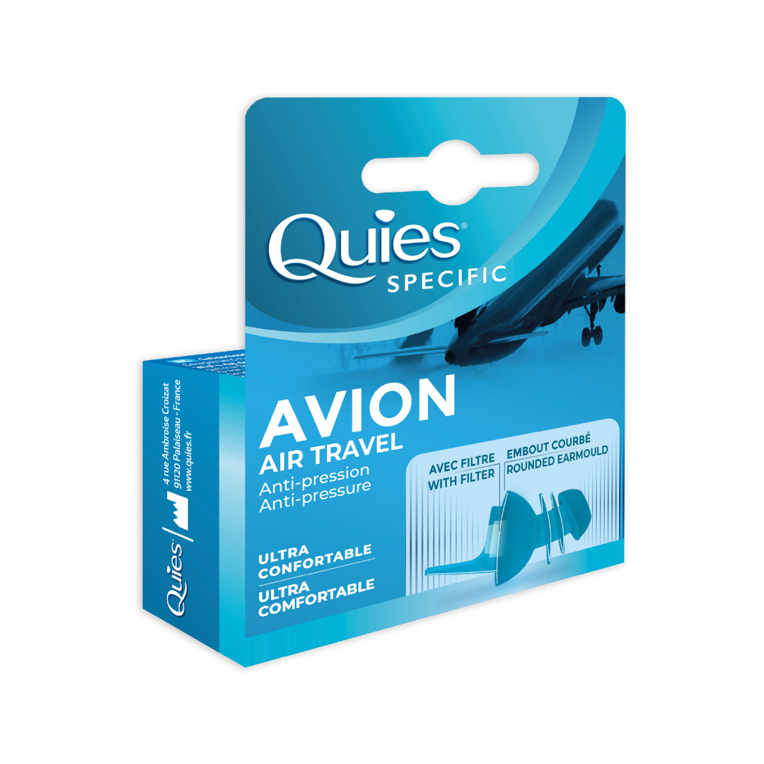 Quies - Protection auditive filtre anti-pression ENFANTS ET ADULTES