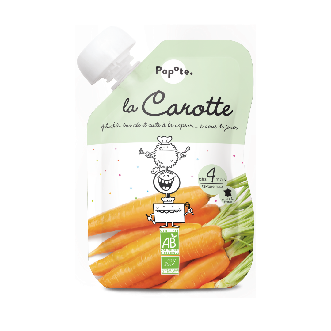 Popote - Gourde Carotte BIO 120 g