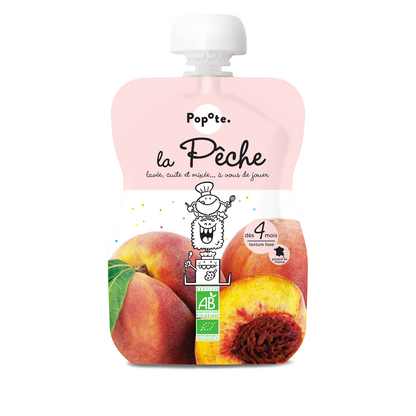 Popote - Gourde Pêche BIO 120 g