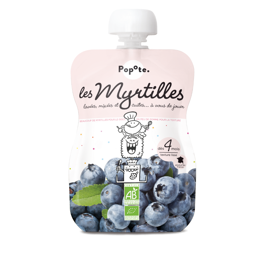 Popote - Gourde Myrtille BIO 120 g