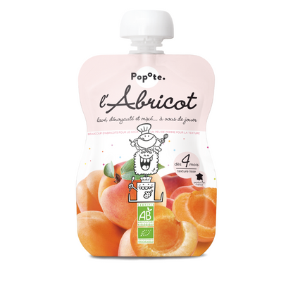 Popote - Gourde Abricot BIO 120 g