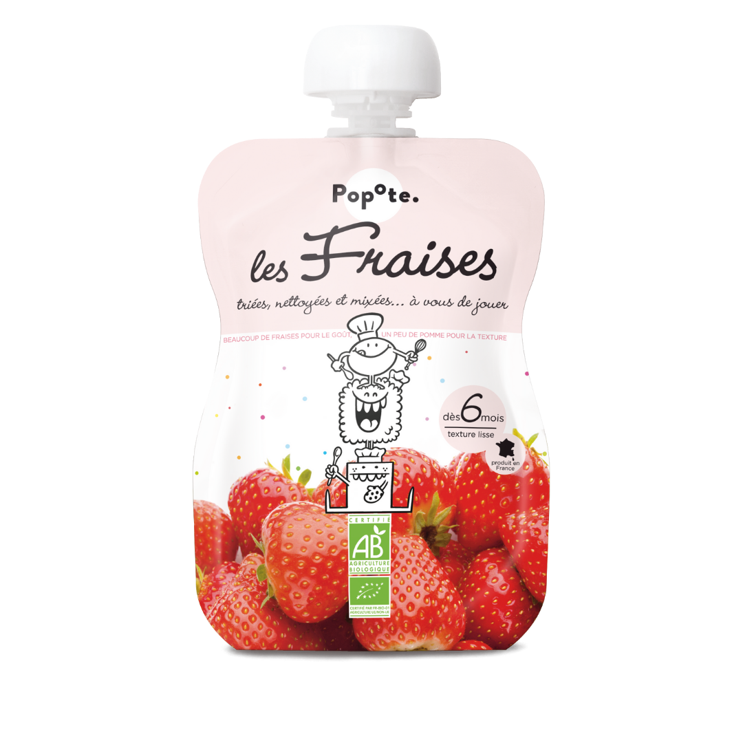 Popote - Gourde Fraise BIO 120 g