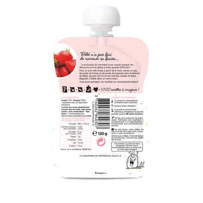 Popote - Gourde Fraise BIO 120 g