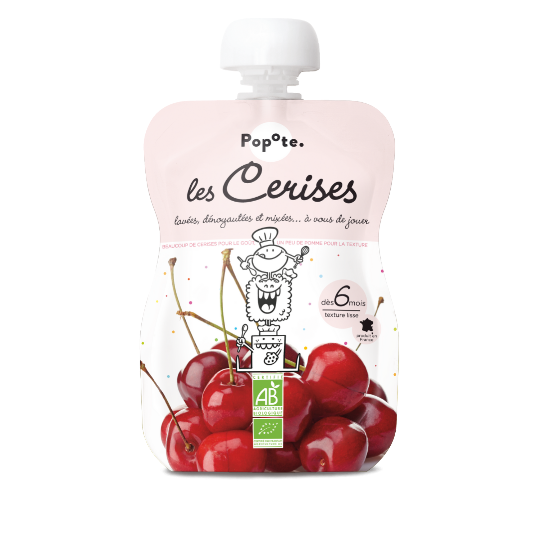 Popote - Gourde Cerise BIO 120 g