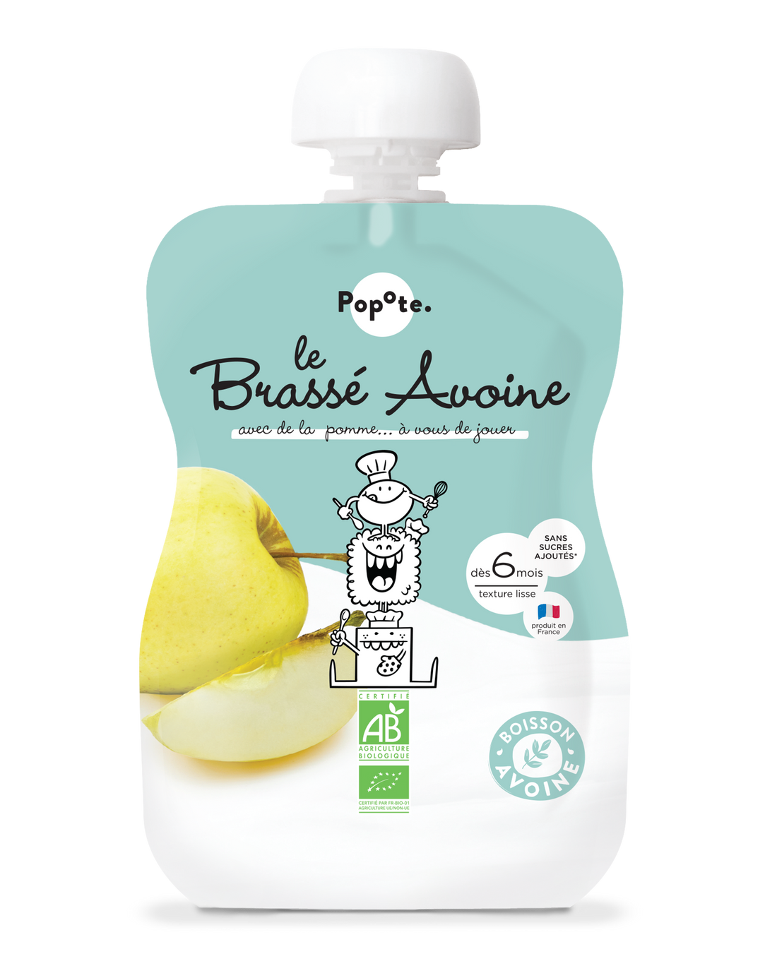 Popote - Gourde Brassé Avoine Pomme100 g